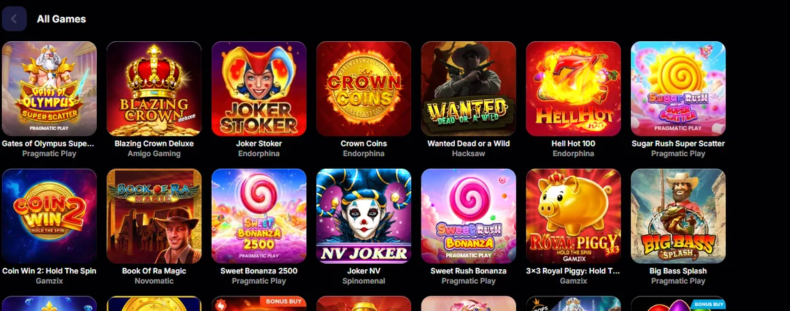 Böngéssz NV Casino játékok között